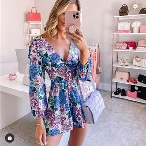 Lisa V-Neck Floral Romper